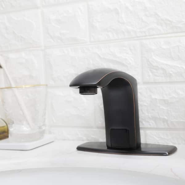 Bwe Automatic Sensor Touchless Bathroom, Automatic Bathroom Faucet Bronze