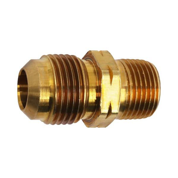Everbilt 1/2 in. Flare x 3/8 in. MIP Brass Adapter Fitting