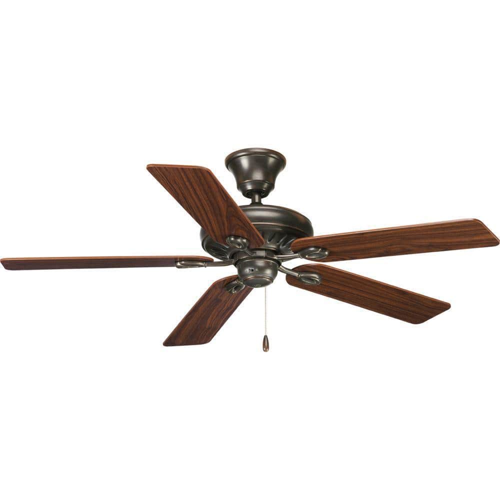 Antique Bronze 52" Ceiling Fan with Reversible Blades
