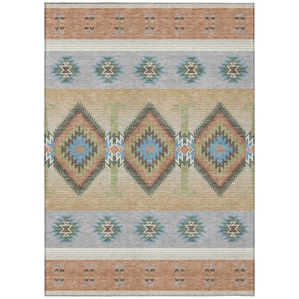 Chantille Machine Washable Indoor/Outdoor Abstract ACN2541 Copper 10 ft. x 14 ft. Area Rug price history on PriceWatchPro