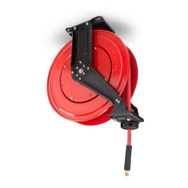 Txecpro Retractable Air Hose Reel, 3/8 in x 50 ft Hybrid Air Hose Max 300 psi, Air Compressor Hose Reel with 5 ft Lead in, Ceiling/Wall Mounted Air