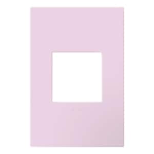 Adorne 1-Gang Rosa Decorator/Rocker Plastic Wall Plate with Microban Protection