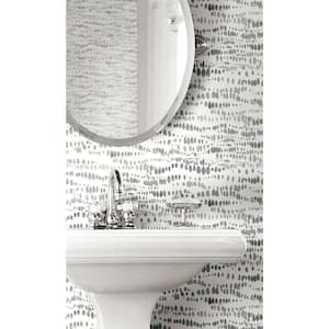 Lisa Audit Grey and White Dotted Line Peel and Stick Wallpaper (Covers 28.29 sq. ft.)