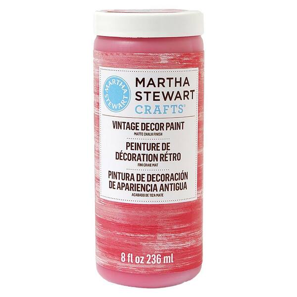 Martha Stewart Crafts Vintage Decor 8 oz. Red Wagon Matte Chalk Finish Paint