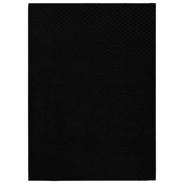 Garland Rug Medallion Black 5 ft. x 8 ft. Geometric Area Rug
