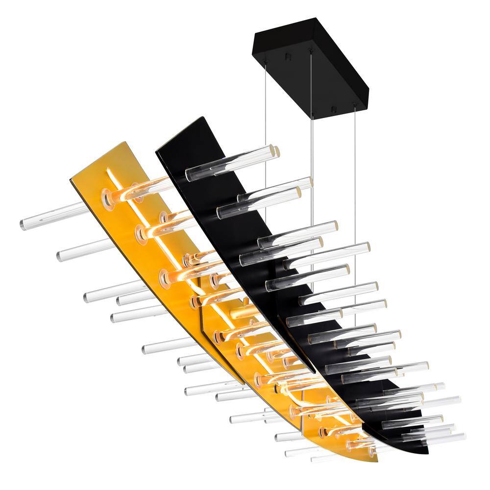 Gondola Black 40" Futuristic LED Chandelier
