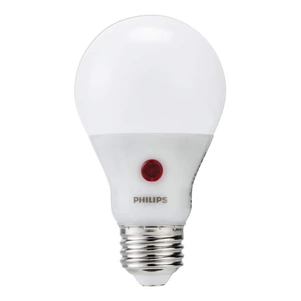 Philips 60-Watt Equivalent A19 Dusk To Dawn Automatic On/Off Energy Saving LED Light Bulb Soft White (2700K)