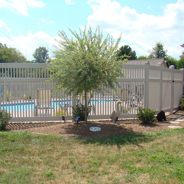 Neptune 5 ft. H x 8 ft. W Tan Vinyl Pool Fence Panel