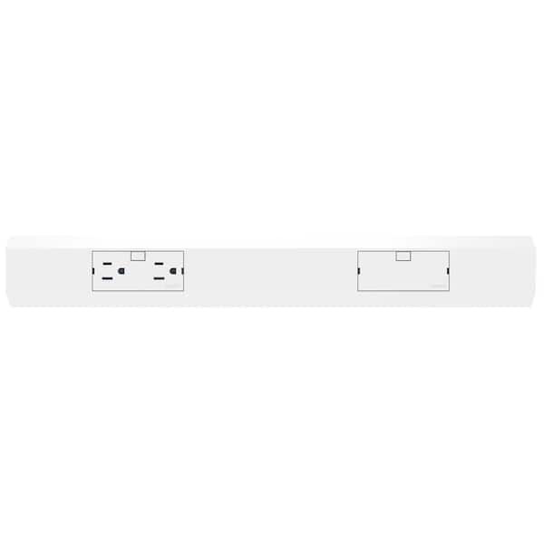 Legrand adorne 18 in. 2Outlet Modular Track, White with