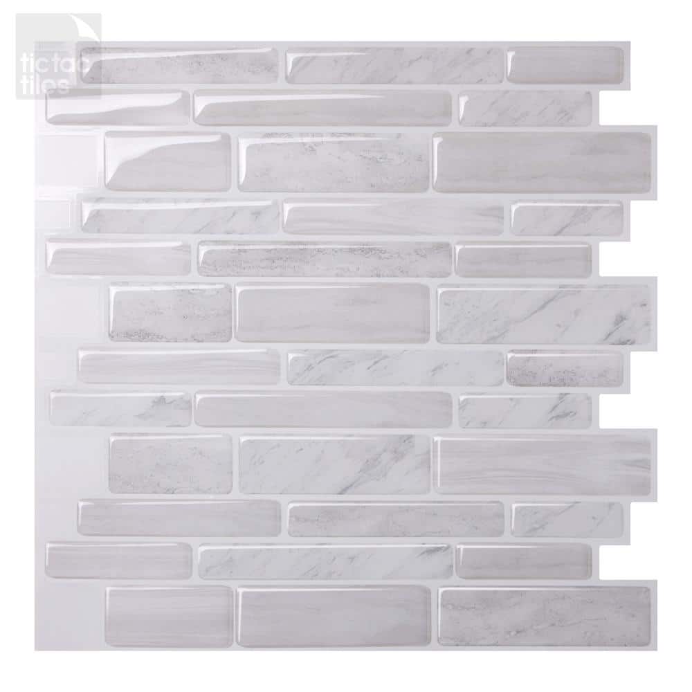 Gray Vinyl Peel and Stick Mosaic Wall Mural
