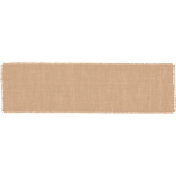 Greetings 12 in. W x 48 in. L Tan Solid Jute Table Runner