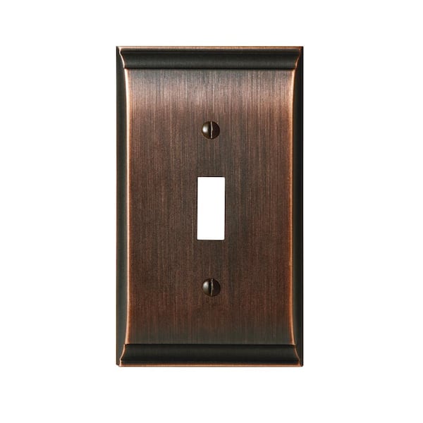 Amerock Bronze 1-Gang Toggle Wall Plate (1-Pack)