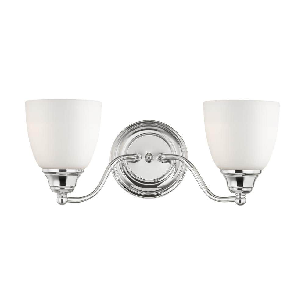 Somerville 2 Light Polished Chrome Bath Vanity Light