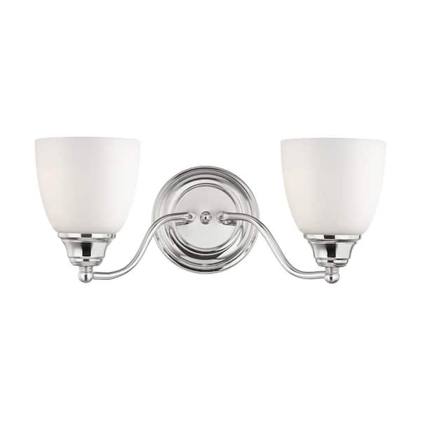 Livex Lighting Somerville 2 Light Polished Chrome Bath Vanity Light