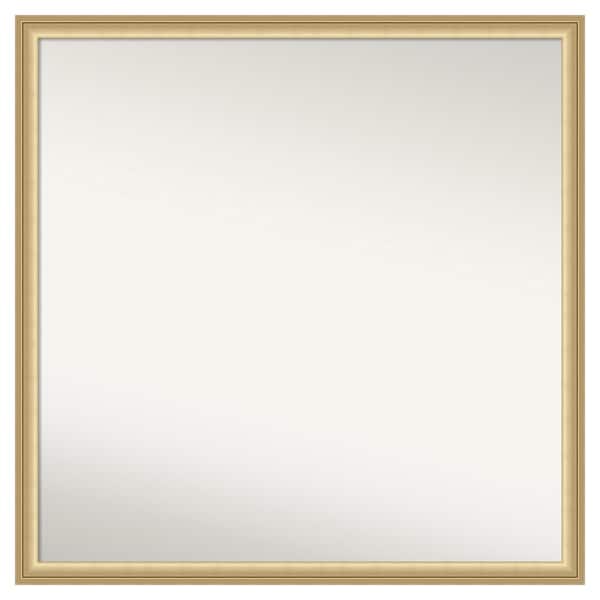Amanti Art Florence Gold 27.75 in. x 27.75 in. Non-Beveled Casual Square Framed Bathroom Wall Mirror in Gold