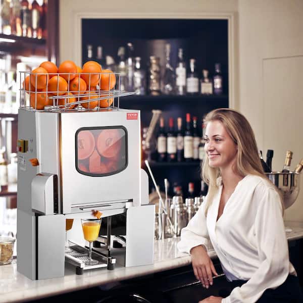 Commercial Orange Juicer Machine, 120W Automatic Juice Extractor, Stainless Steel Orange Squeezer