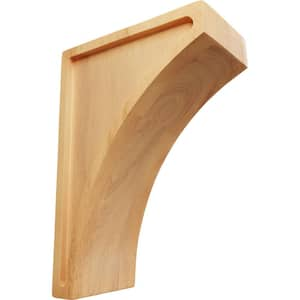 3 in. x 8 in. x 5-1/2 in. Red Oak Medium Lawson Wood Corbel