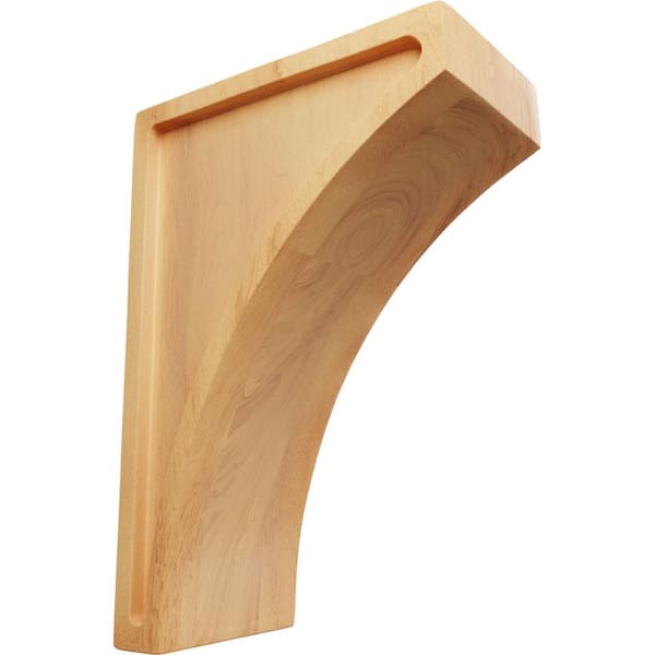 Ekena Millwork 3 in. x 8 in. x 5-1/2 in. Red Oak Medium Lawson Wood Corbel