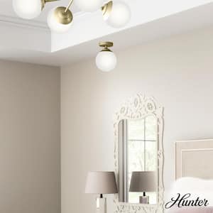 Hepburn 1 Light Modern Gold Brass Flush Mount Bedroom Light