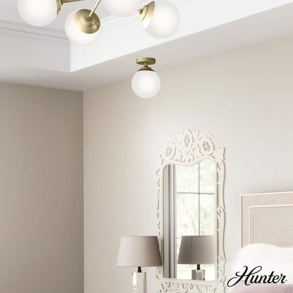 Hepburn 1 Light Modern Gold Brass Flush Mount Bedroom Light