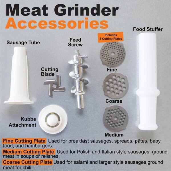 Sportsman Series 250 W Steel Electric Meat Grinder with Sausage Stuffing Tubes Sportsman Series 250 W Steel Electric Meat Grinder with Sausage Stuffing Tubes