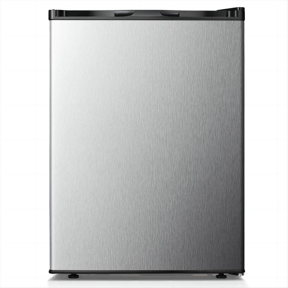 COWSAR 17.52 in W 2.1 cu. ft. Manual Defrost Chest Freezer in Stainless look Silver Garage Ready