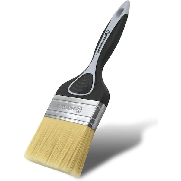 KIWDZFU 4 in. Soft Paint Brush for Smooth Surfaces Walls Ceilings Blinds Large Areas with Ergonomic Handle
