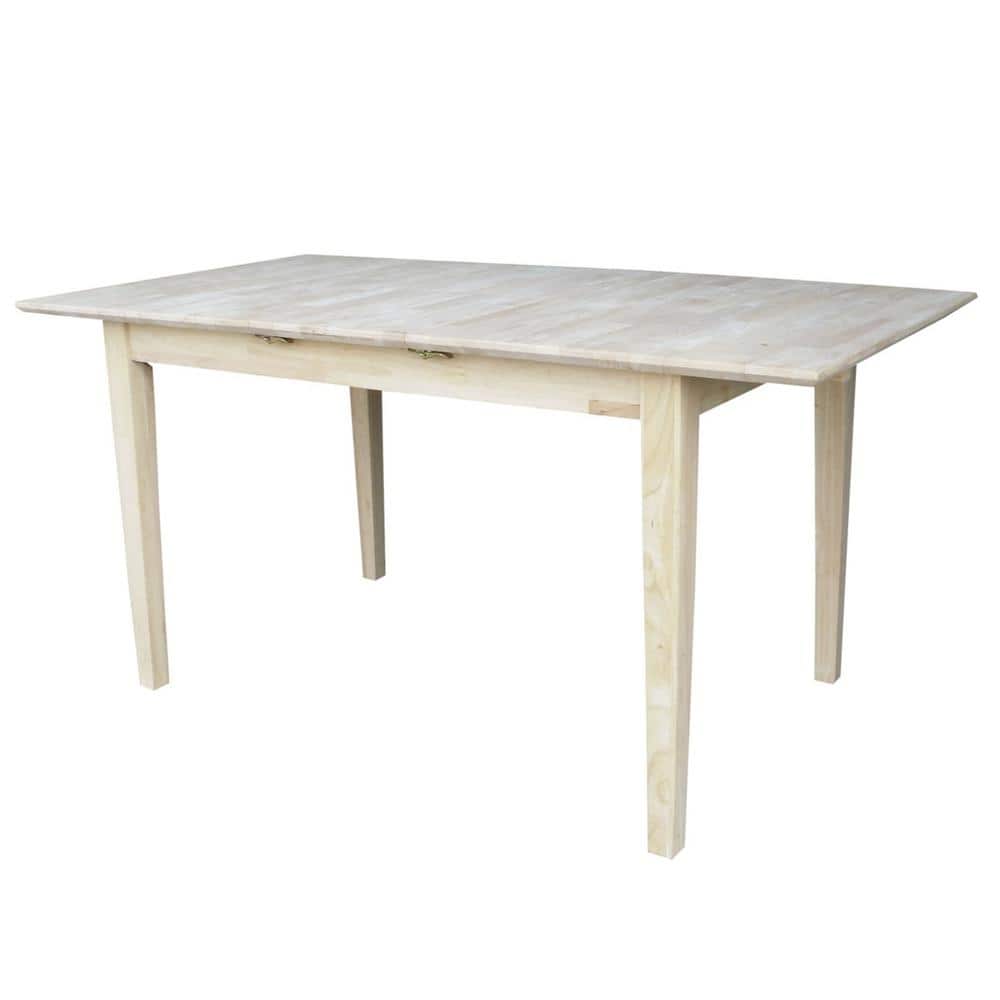 Farmhouse Chic Extendable Solid Wood Dining Table in Natural Finish