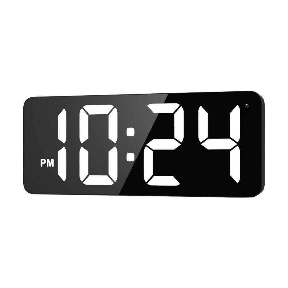 Modern White Rectangular LED Digital Wall Clock YYNFPMW - The Home Depot