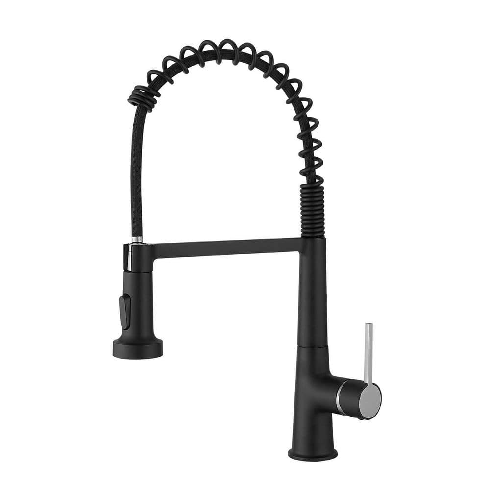 Fapully Commercial Brass Sink Faucet SingleHandle PullDown Sprayer