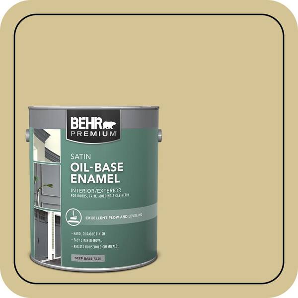 BEHR 1 gal. #M310-4 Almondine Oil-Base Semi-Gloss Enamel Interior ...