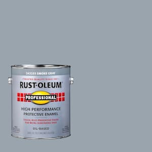 1 Gallon High Performance Protective Enamel Gloss Smoke Gray Oil-Based Interior/Exterior Metal Paint (2-Pack)