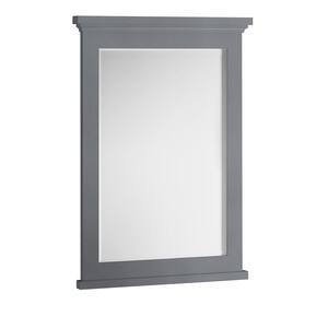 Windsor 27 in. W x 34.80 in. H Framed Rectangular Bathroom Vanity Mirror in Gray Textured