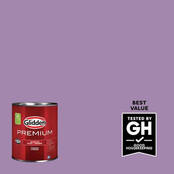 Glidden Premium 1 qt. Violet Eclipse PPG1176-5 Semi-Gloss Interior Latex Paint