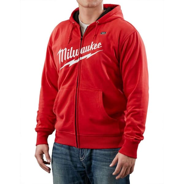 Milwaukee Large M12 Lithium-Ion Cordless Red Heated Hoodie (Hoodie Only)