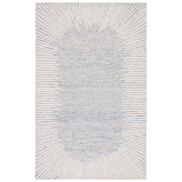 SAFAVIEH Abstract Blue/Ivory 6 ft. x 9 ft. Marle Eclectic Area Rug