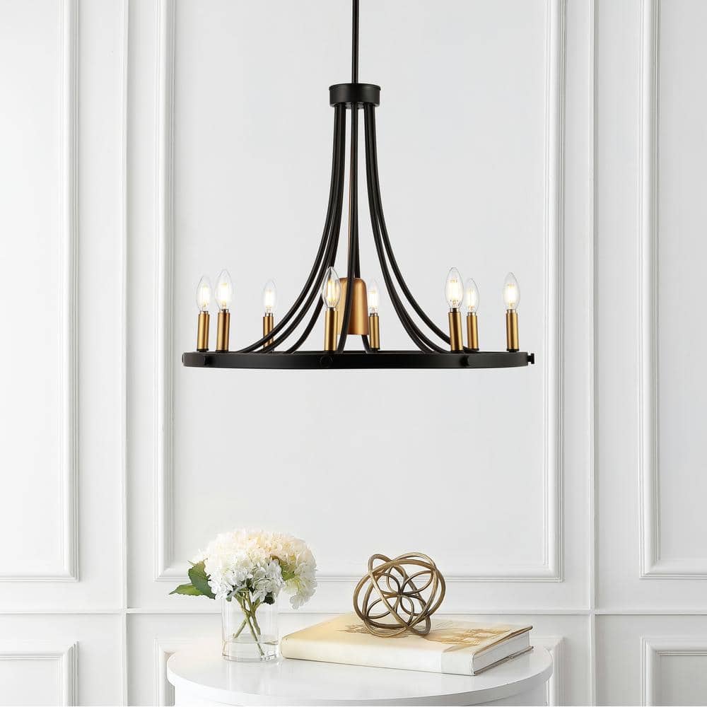 Black Iron Empire Shape Rustic Chandelier Light