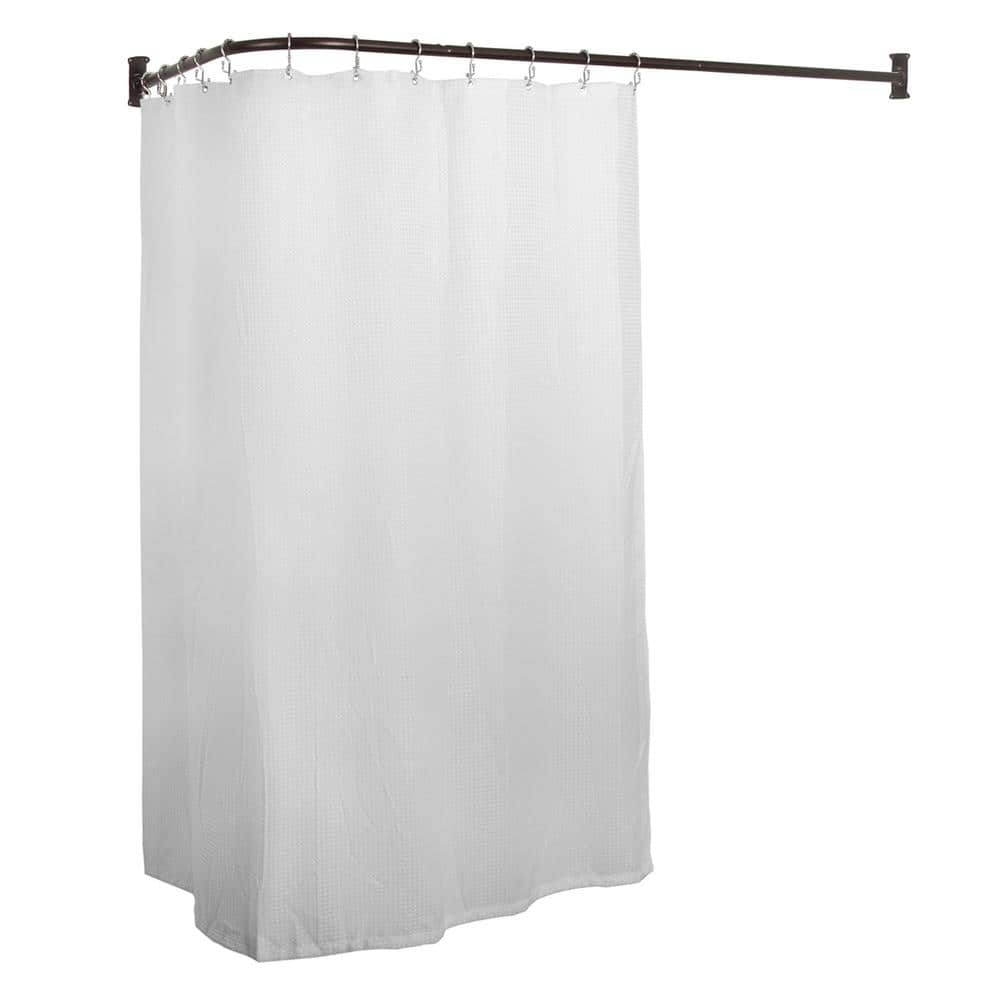 Oil-Rubbed Bronze L-Shaped Wall Mounted Shower Curtain Rod