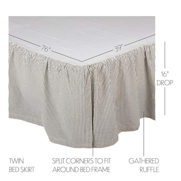 Amazon.com: Wrap Around Dust Ruffle Bed Skirt - White - for Full Size Beds  with 21 in. Drop - Easy Fit Elastic Strap - Pleated Bedskirt with Brushed  Fabric - Wrinkle Free,