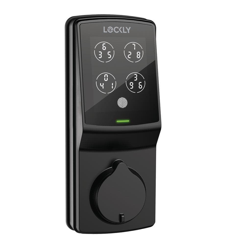 Matte Black Smart Deadbolt with Fingerprint and Keypad