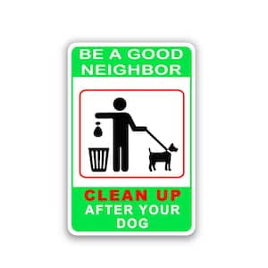 12 in. x 8 in. Clean After Your Dog Plastic Sign