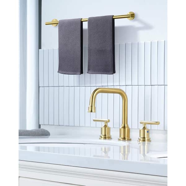 Thicken SUS 304 Stainless Steel 24 in. Wall Mount Towel Bar Bath Hardware Accessory Single Towel Rod in Gold