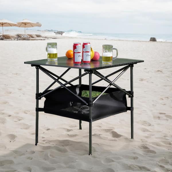 1-piece Folding Outdoor Table with Carrying Bag