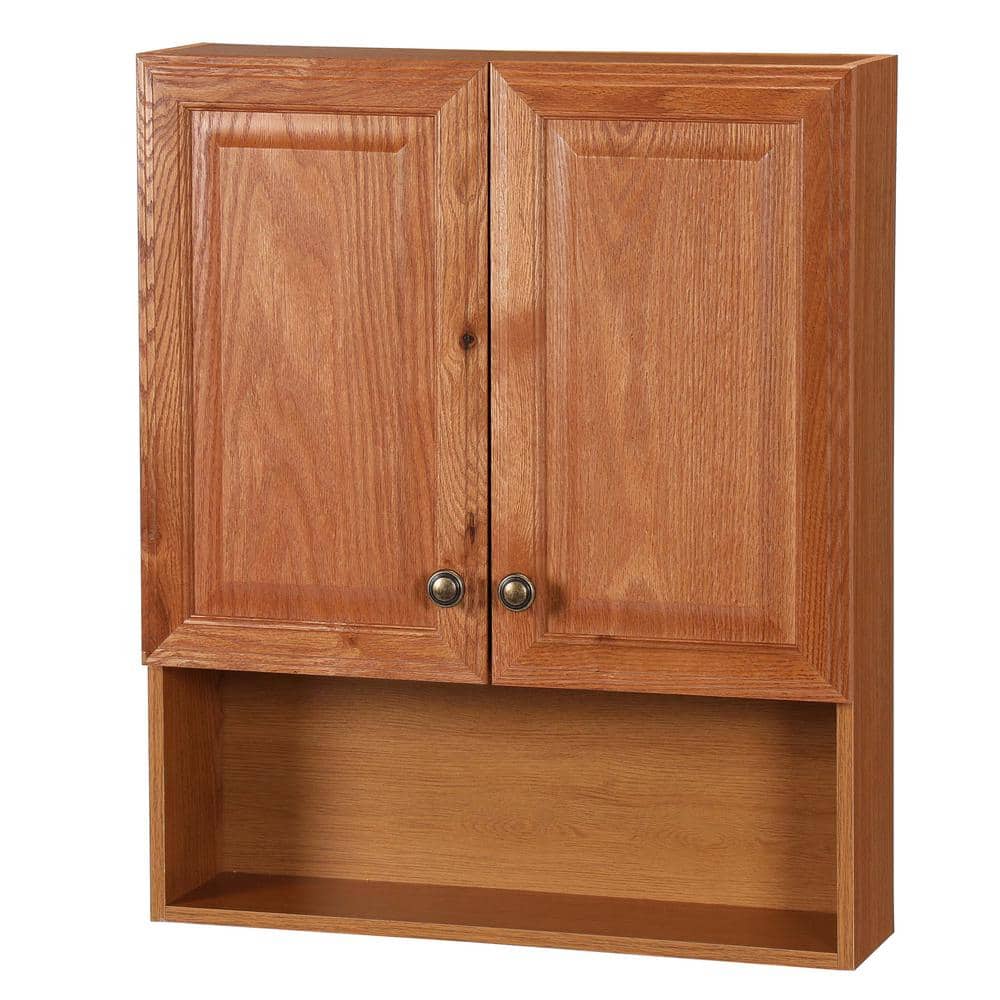 Glacier Bay 23 in. W x 28 in. H x 6-1/2 in. D Bathroom Storage Wall ...