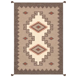 Tuscany Style Light Brown/Mocha 9 ft. x 12 ft. Medatolian Wool Area Rug