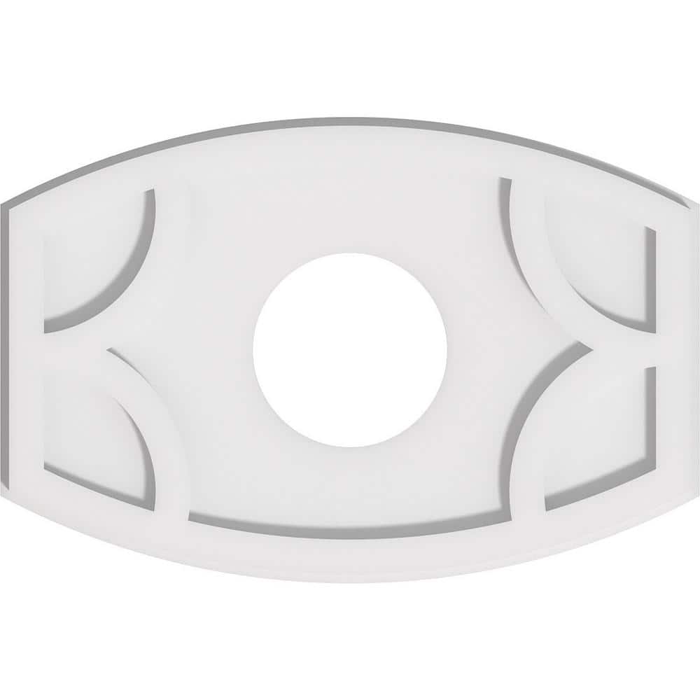 Kailey White PVC Contemporary Ceiling Medallion 18" x 12"