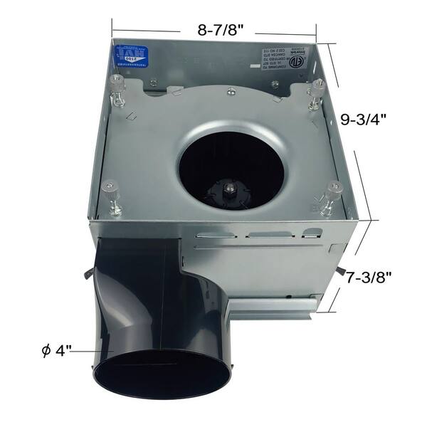 Buckingham Decorative 100 CFM Bathroom Ventilation Exhaust Fan with Light and Night-Light in Brushed Nickel Buckingham Decorative 100 CFM Bathroom Ventilation Exhaust Fan with Light and Night-Light in Brushed Nickel