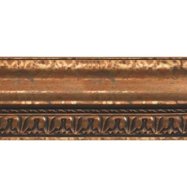 Fasade Grand Baroque 1 in. x 6 in. x 96 in. Wood Ceiling Crown Molding in Cracked Copper