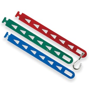 .75 in. x .35 ft. SNATCH STRAP - FAST ATTACHMENT FOR CONDUIT PULLS, Red, Green, Blue Straps included in Kit