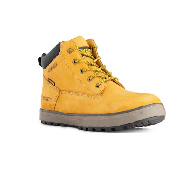 DEWALT Men's Helix Waterproof 6 in. Work Boots - Soft Toe - Wheat Size 10(M) DXWP84365M-WHT-10 - The Home Depot